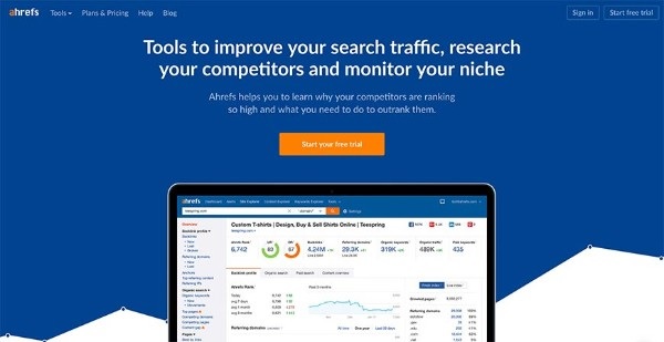 tool seo ahrefs, kiểm tra thứ hạng từ khóa