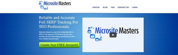 tool microsite masters - công cụ check thứ hạng từ khóa