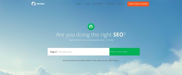 tool seo rankscanner, xem thứ hạng từ khoá